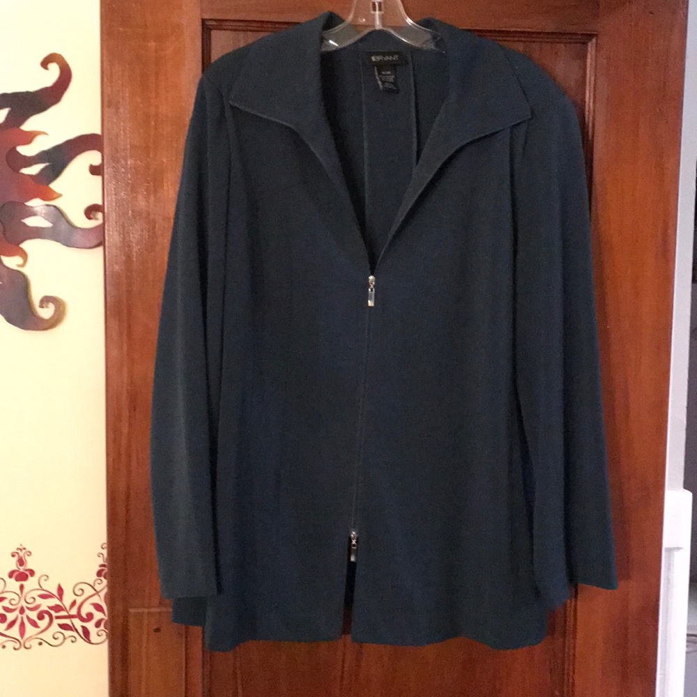 EUC dark teal zippered blazer
